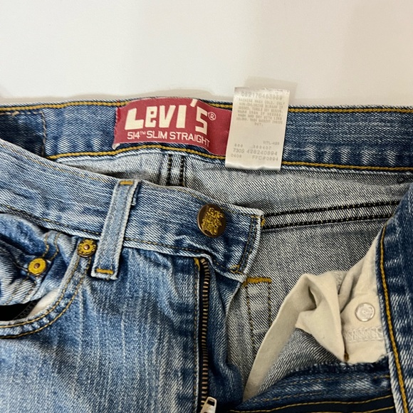 Levi's Boys 514 Straight Denim Jeans Blue Size 12R - Picture 8 of 17